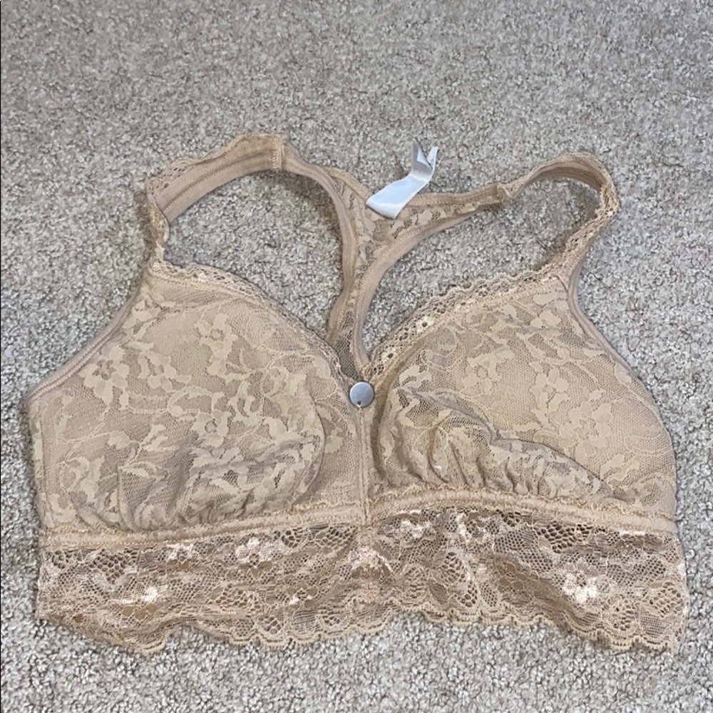 tan/cream bralette